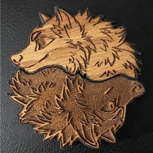 DeMarcus Alexan Wolves Ying Yang Travel Comb